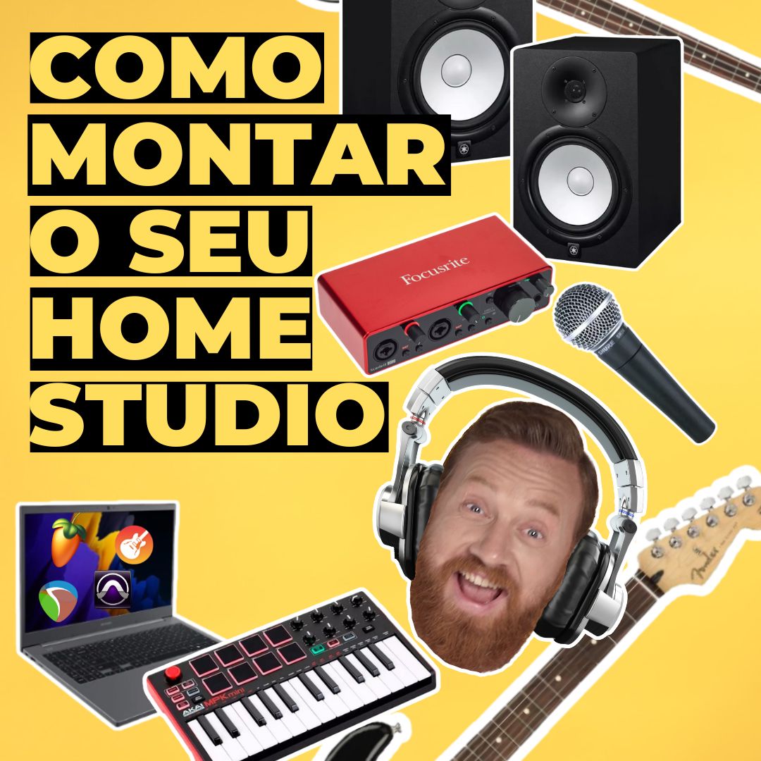 Capa - Como Montar o Seu Home Studio - Capa Quadrada para blog