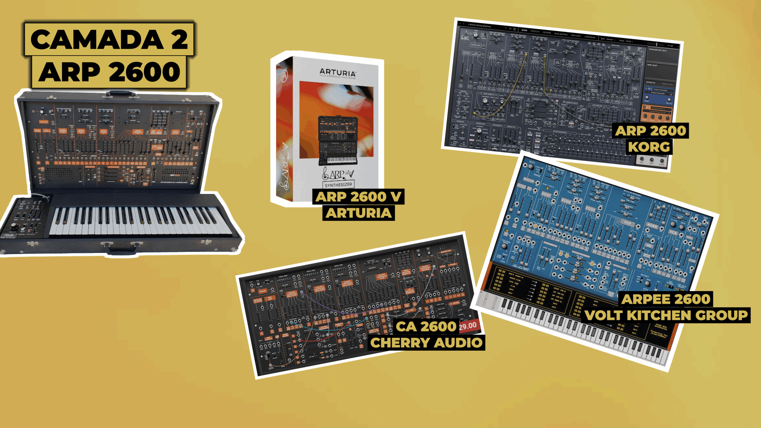 alternativas de plugins para o sintetizador ARP 2600